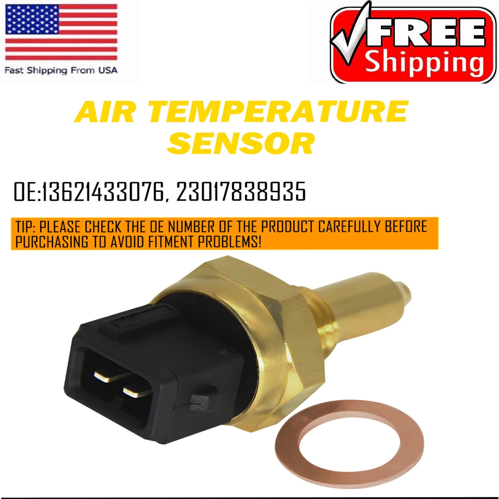 New Original Coolant Temperature Sensor sender Cooling for fit BMW 13621433076