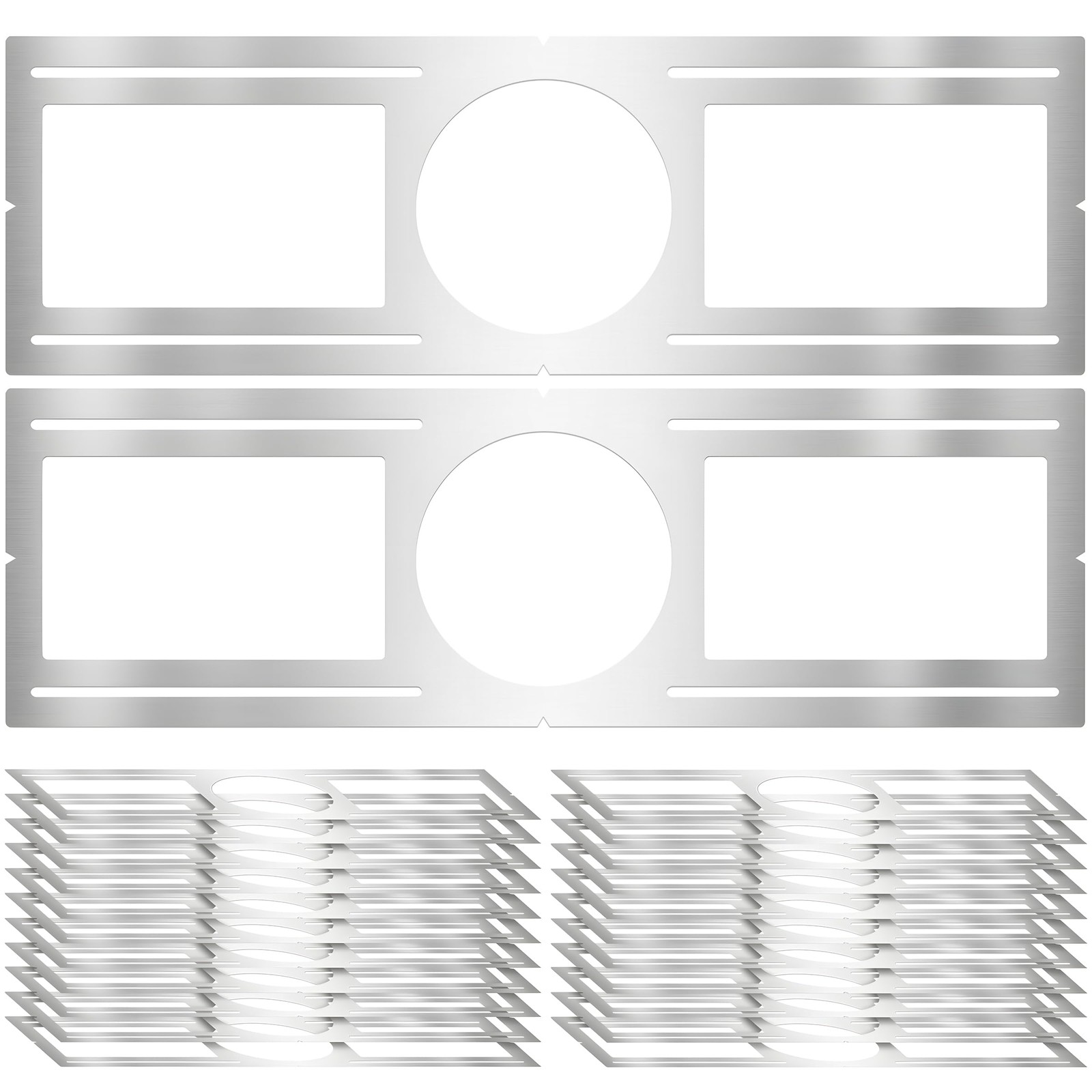 New Construction Mounting Plate, 6 Inch, LED 6 Inch,24 Pack, 24Pack Silver