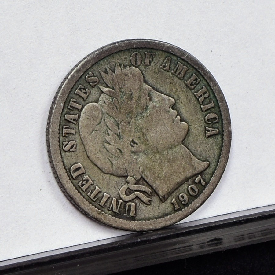 1915-S Barber Dime - VG Details, Cleaned (#61634-L)