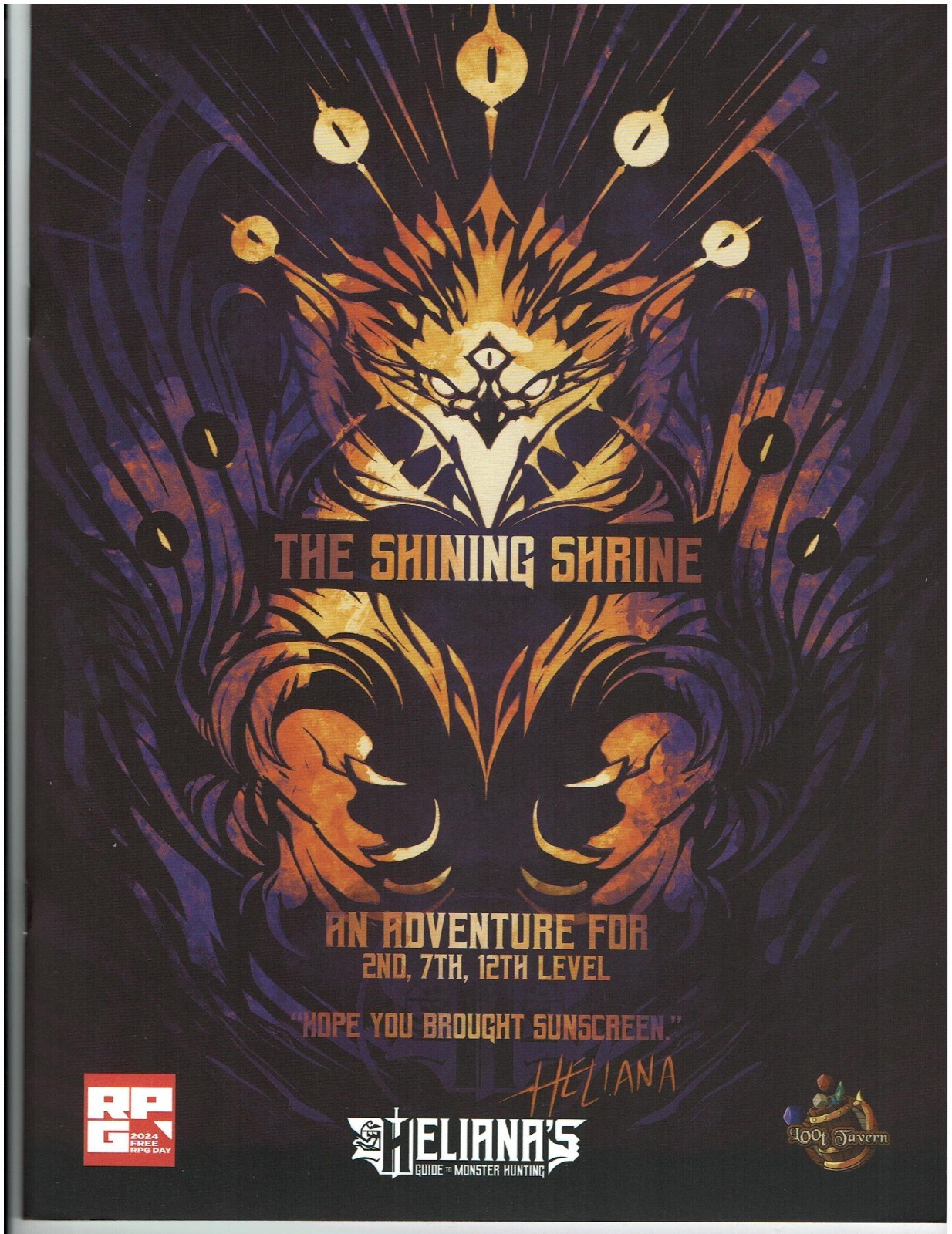 The Shining Shrine - Heliana’s Guide to Monster Hunting Free RPG Day 2024