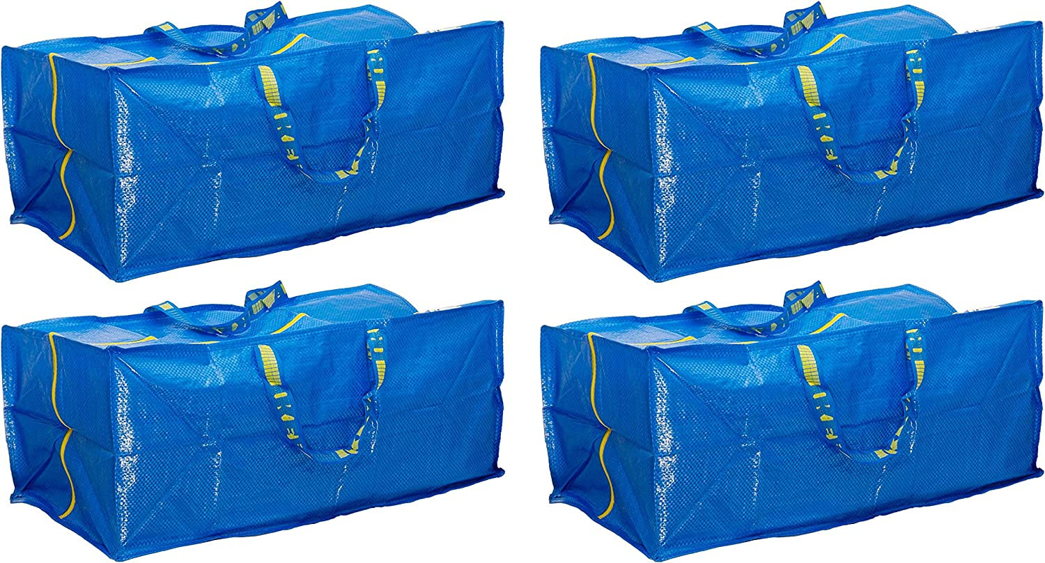 Ikea 901.491.48 Frakta Storage Bag Blue 4 Pack