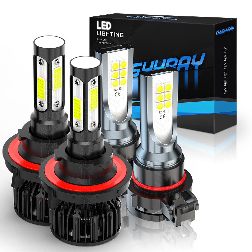 For 2010 2011 2013 Chevrolet Camaro Combo LED Headlights + Fog light Bulbs 6000K