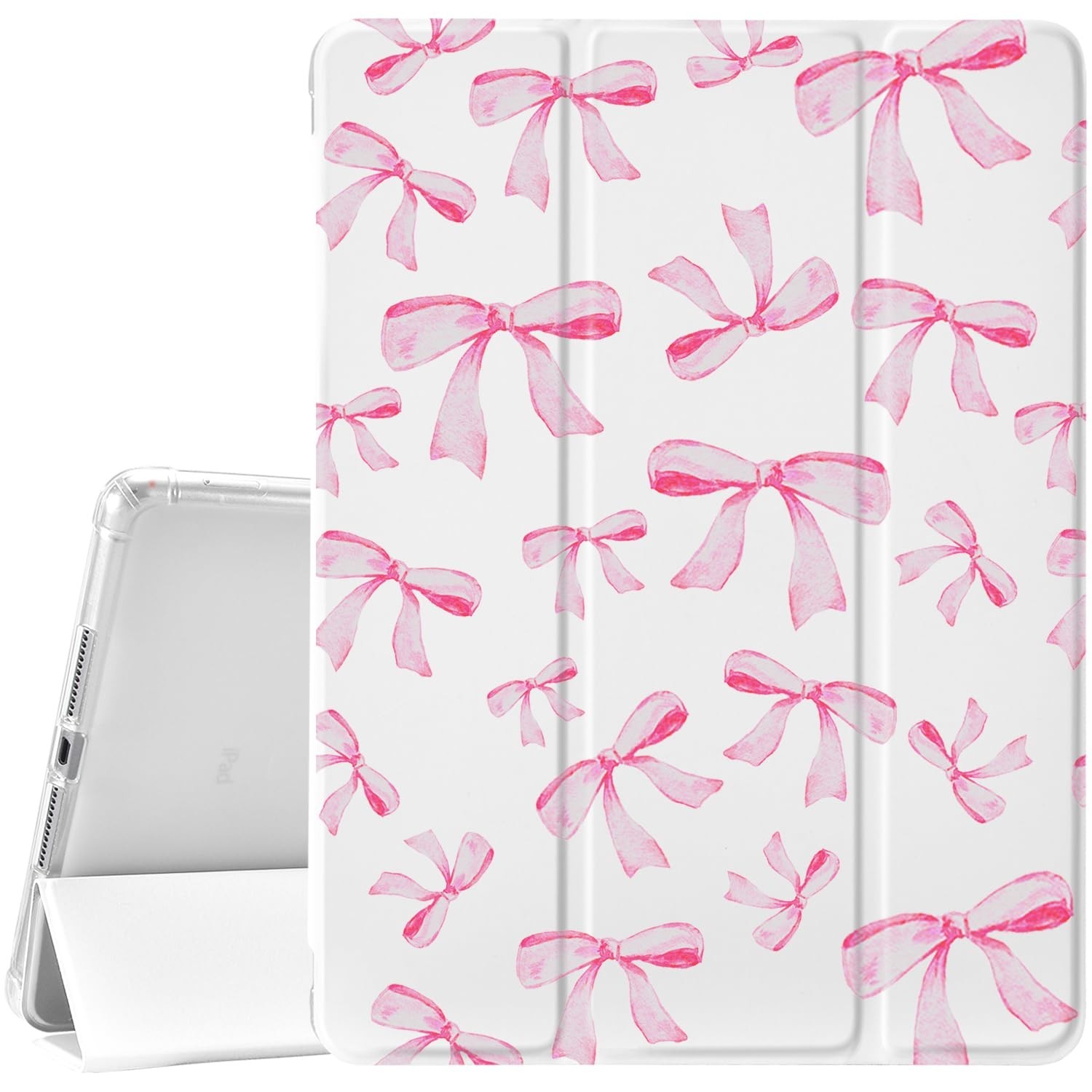 Cute Bowknot Pad Case for 7.9 Inch iPad mini 4/iPad mini 5, Clear TPU Smart S...