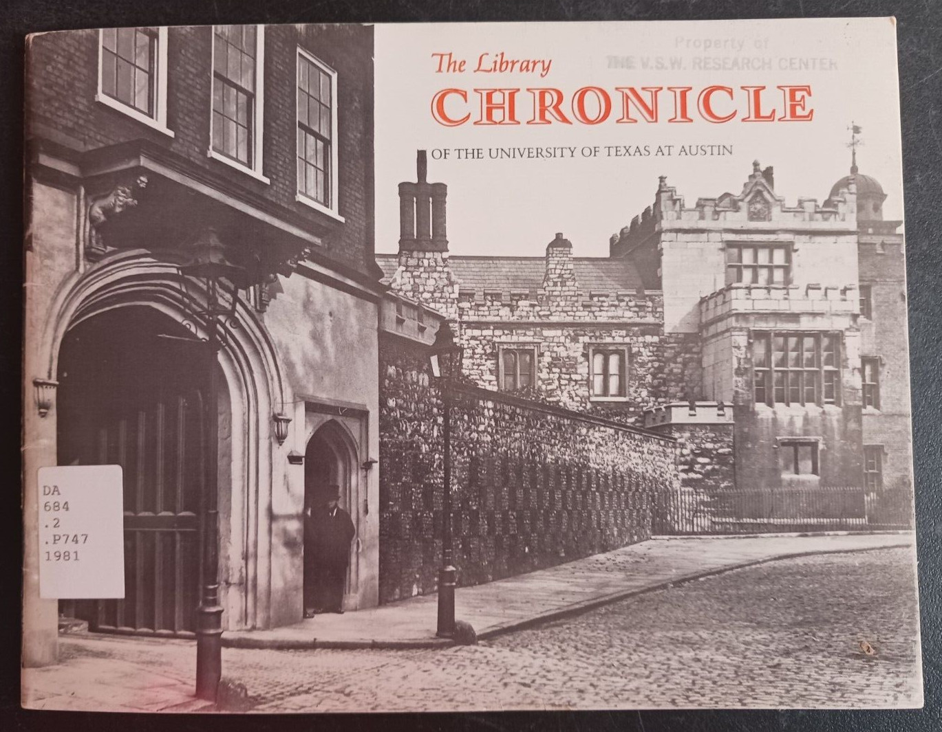The Library Chronicle of the University of Texas 1981 #15 Old London Photography