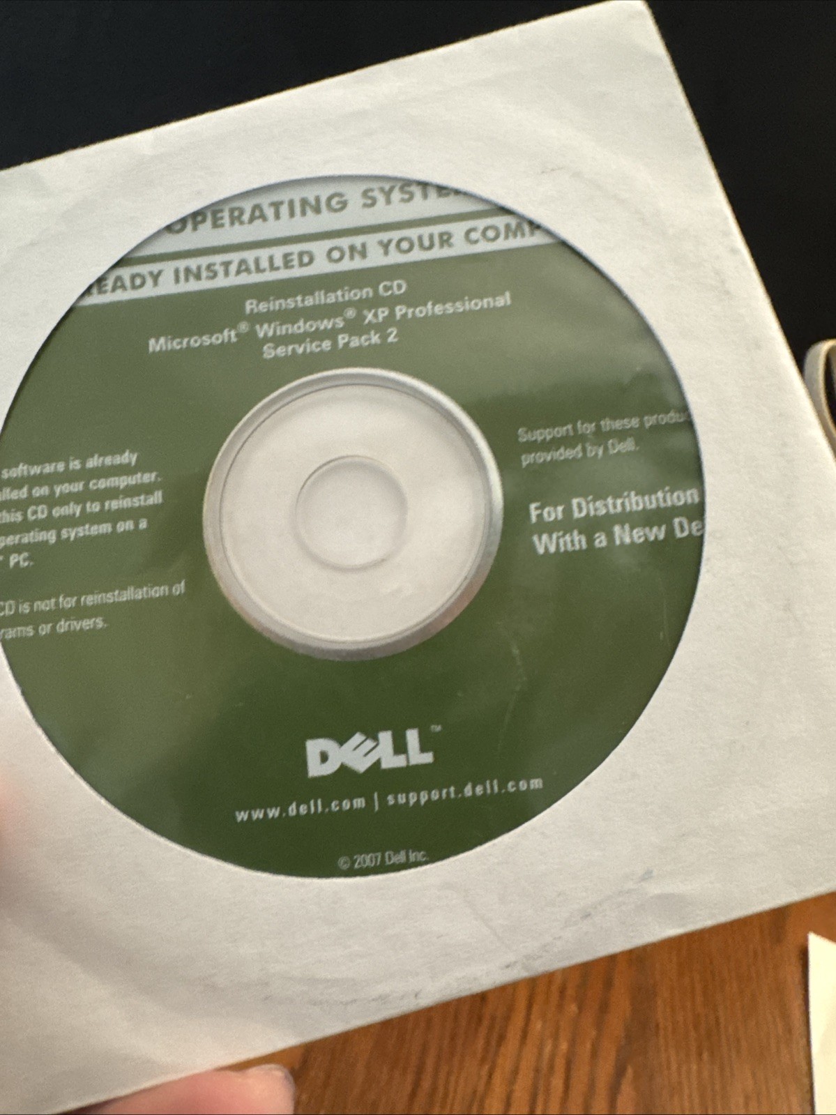 Dell Windows XP Professional With Service Pack 2 Reinstallation CD SP2