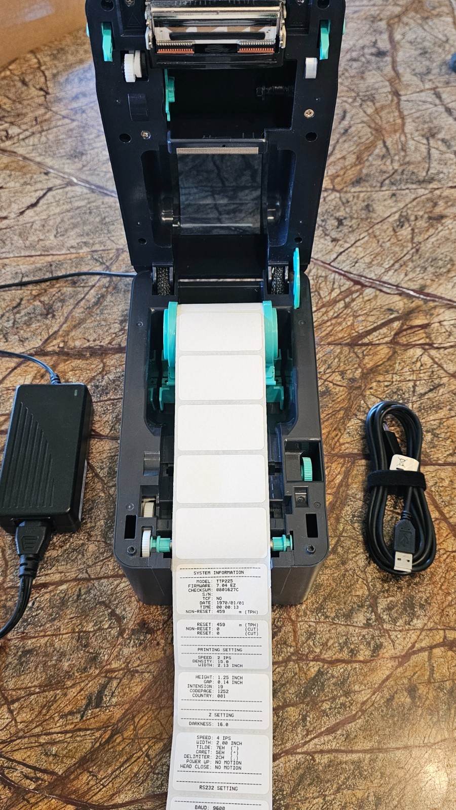 TSC TTP-225 Barcode USB Thermal Label Printer - Complete