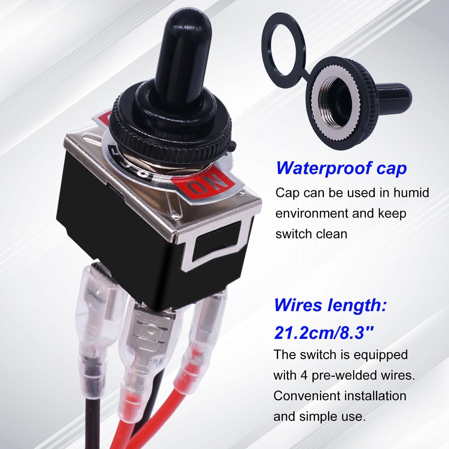 weideer Momentary Reverse Polarity Switch 12V 30A Motor Control RV Jack Switc...
