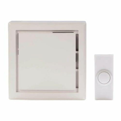 Defiant Wireless Plug-in Doorbell Kit with 1 Push Button/White