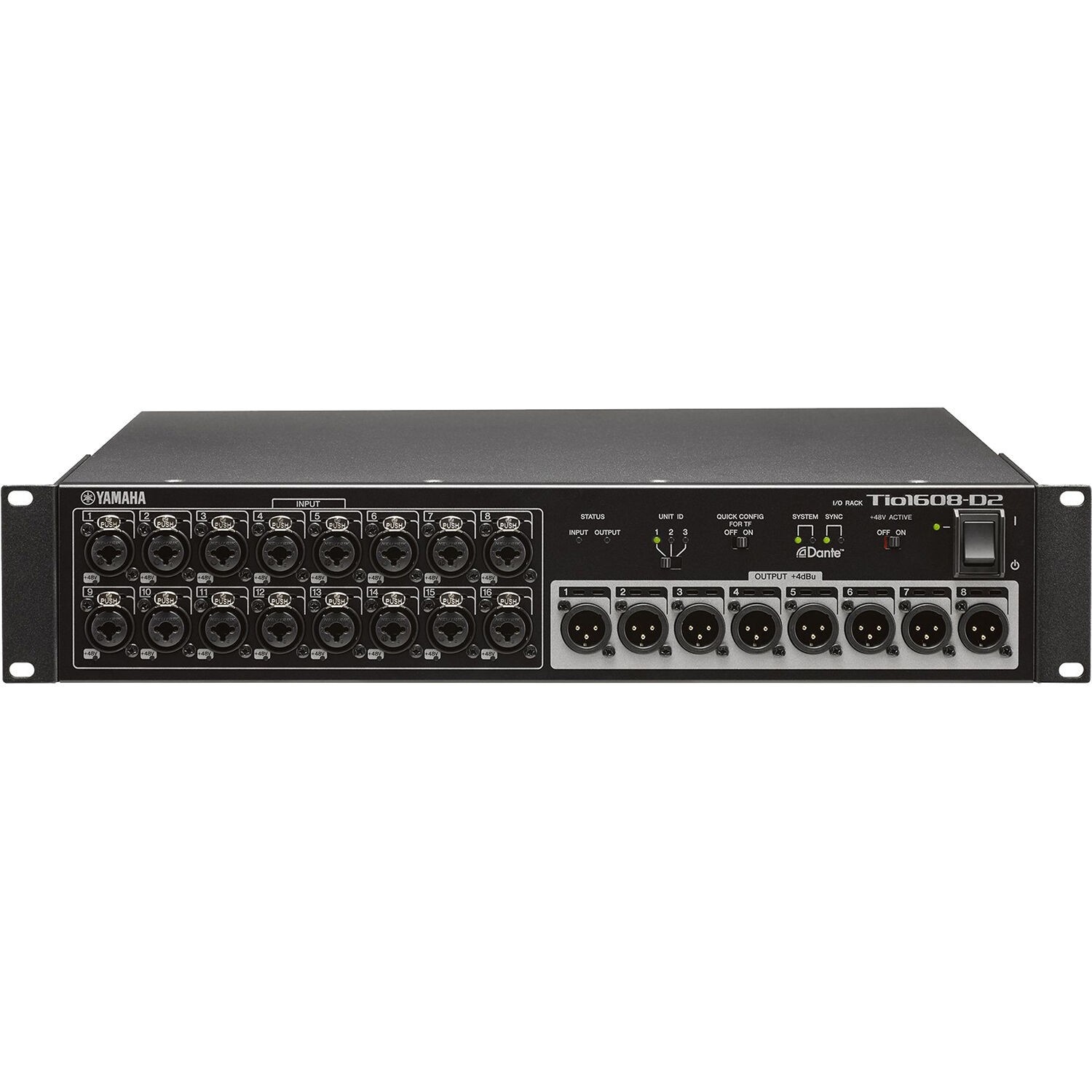 Yamaha Tio1608-D2 Dante-Equipped I/O Input/Output Rack Stage Box