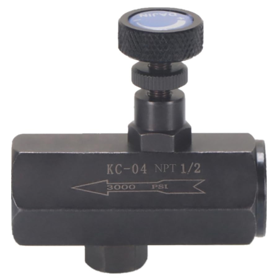 Flow Control Valve 1/2" Throttle Check NPT 3000PSI Carbon Steel 1/2