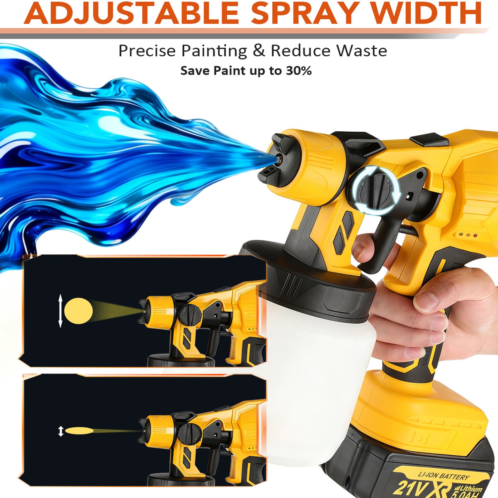 Handheld Paint Sprayer 21V for Makita 21V Battery High Pressure Quick Clea