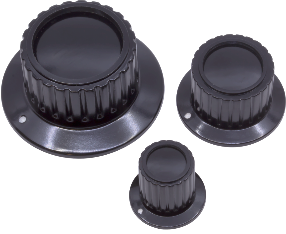 CED P-K415-19 BLACK ORANGE AMP SYTLE KNOB 19mm 1/4"SHAFT VINTAGE RADIO 1PC