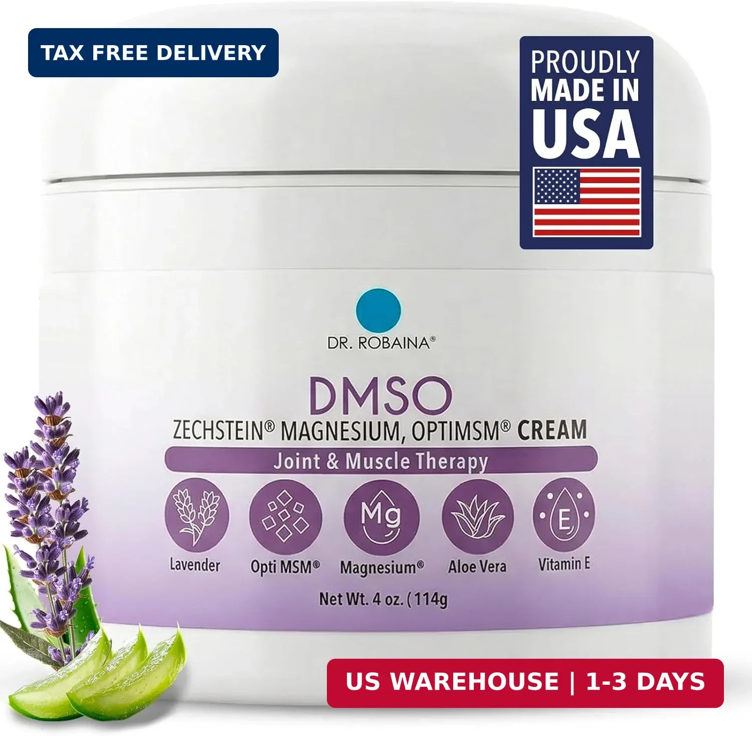 Lavender DMSO Cream - 99.9% Pure Pharmaceutical Grade | Skin Nourishing Formula