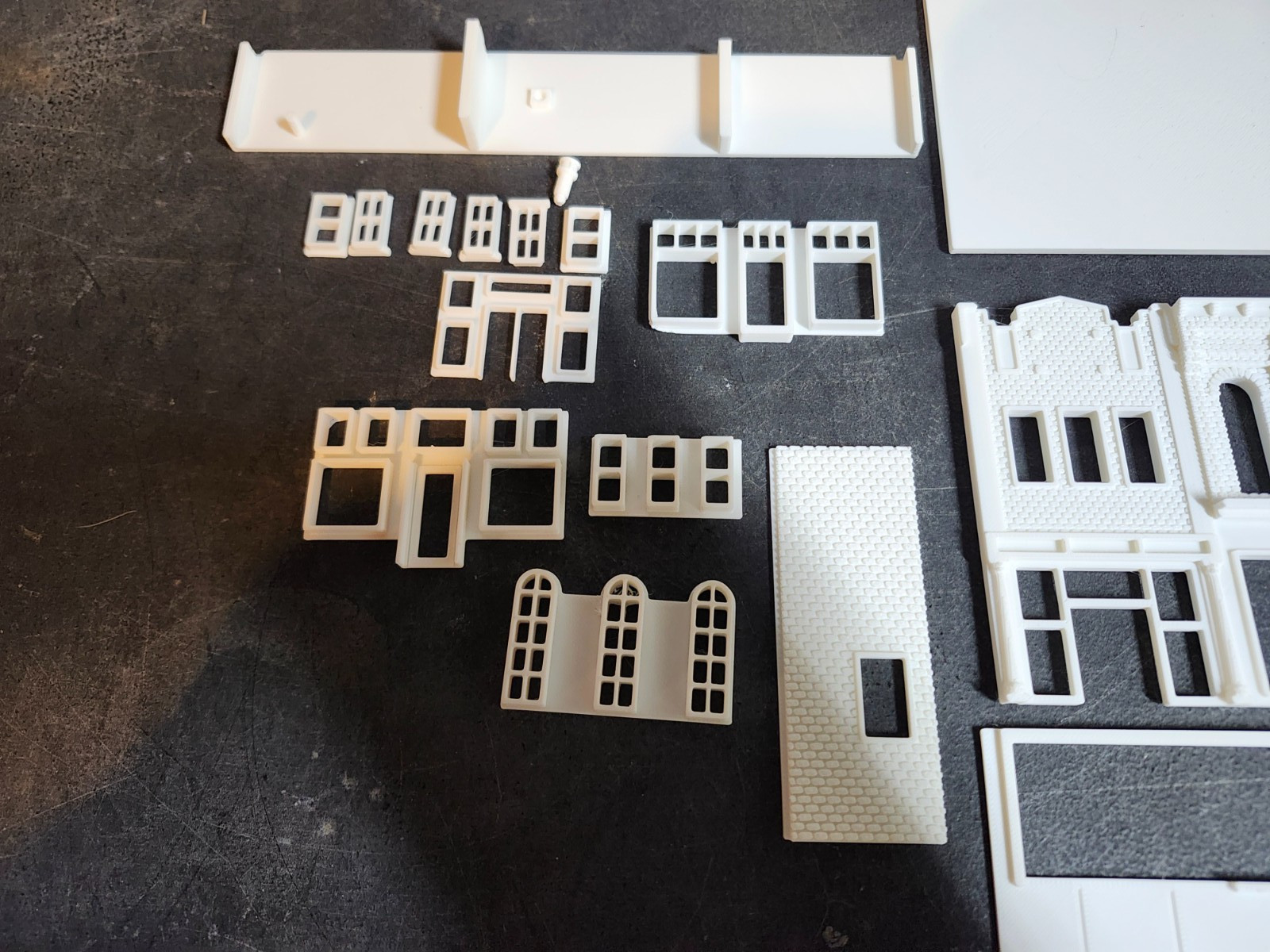 3D Printed Main Street #1 Background Flat Building Set. HO Scale