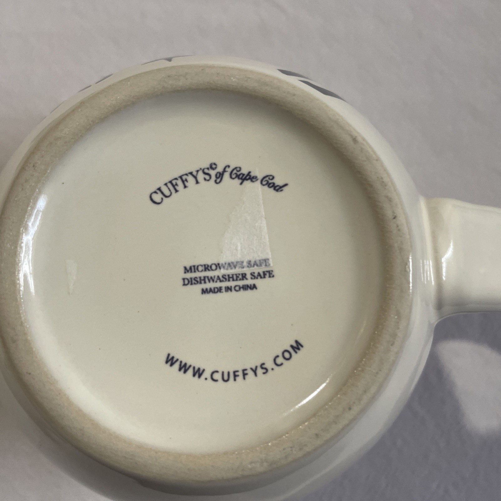 CUFFY’S Oversized 20 oz Coffee Mug CAPE COD MASS Microwave / Dishwasher Safe