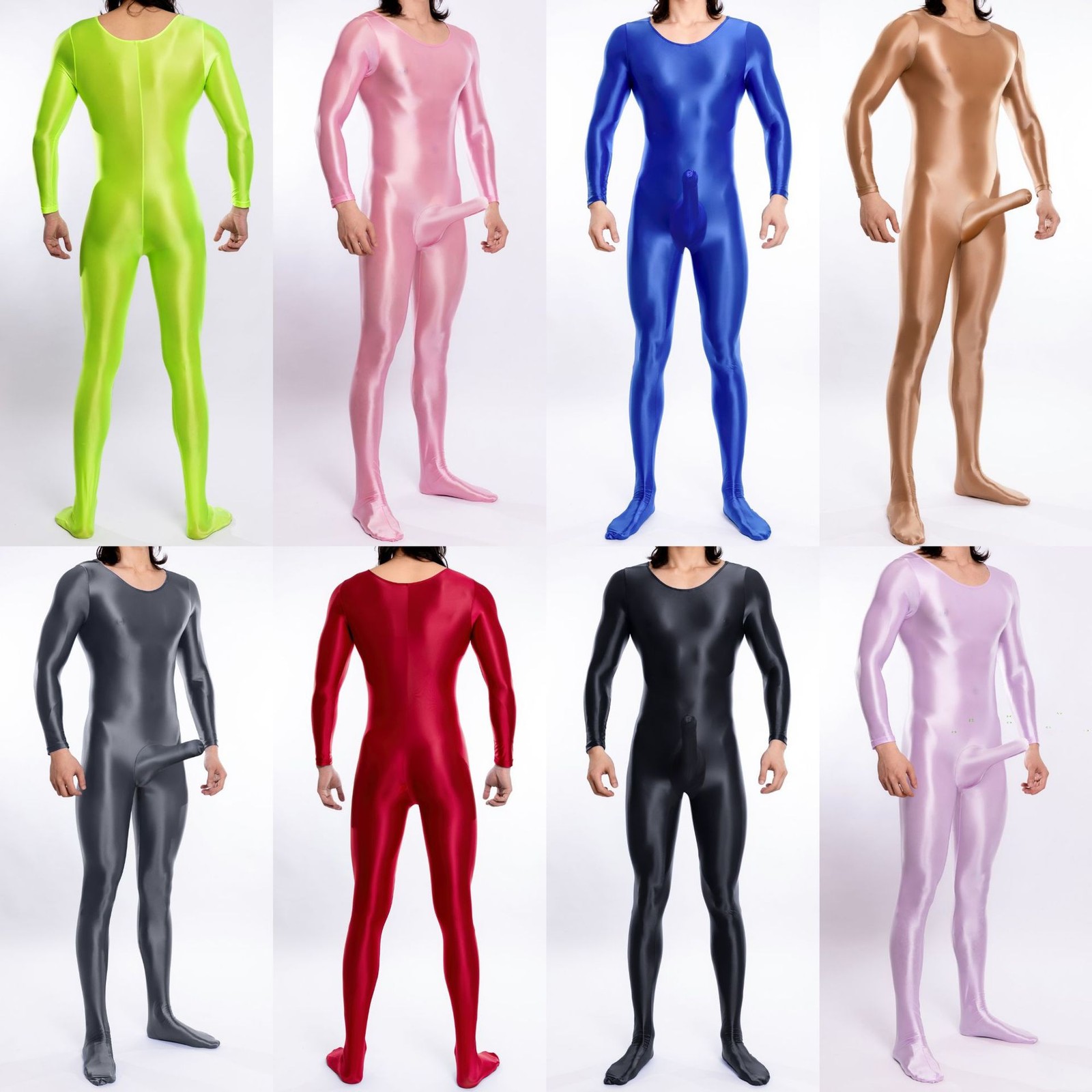 Bodysuit Shiny Oil Glossy Body Stocking Sheath Tights Night Club Wear Jumpsuits