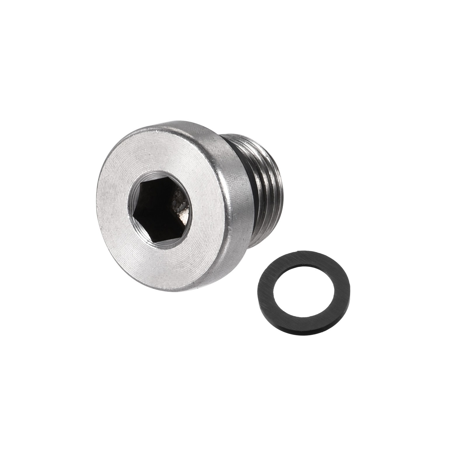 2 x Stainless Steel Inner Hex Head M10 Pipe Fitting Plug with Seal Ring
