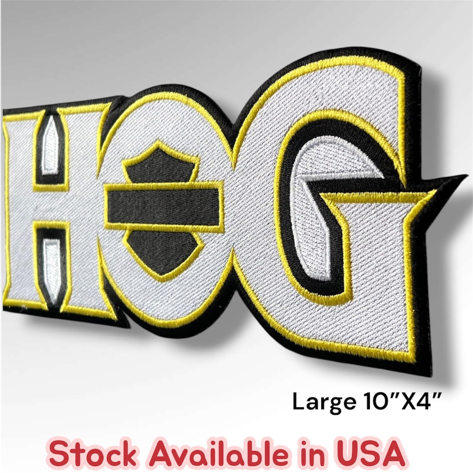 HOG Large Motorcycle Jacket Vest Back Embridered Patch Iron On Patch