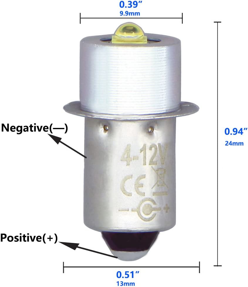 Ludopam Conversion Upgrade LED Bulb Replacement Compatible for Maglite Flashligh