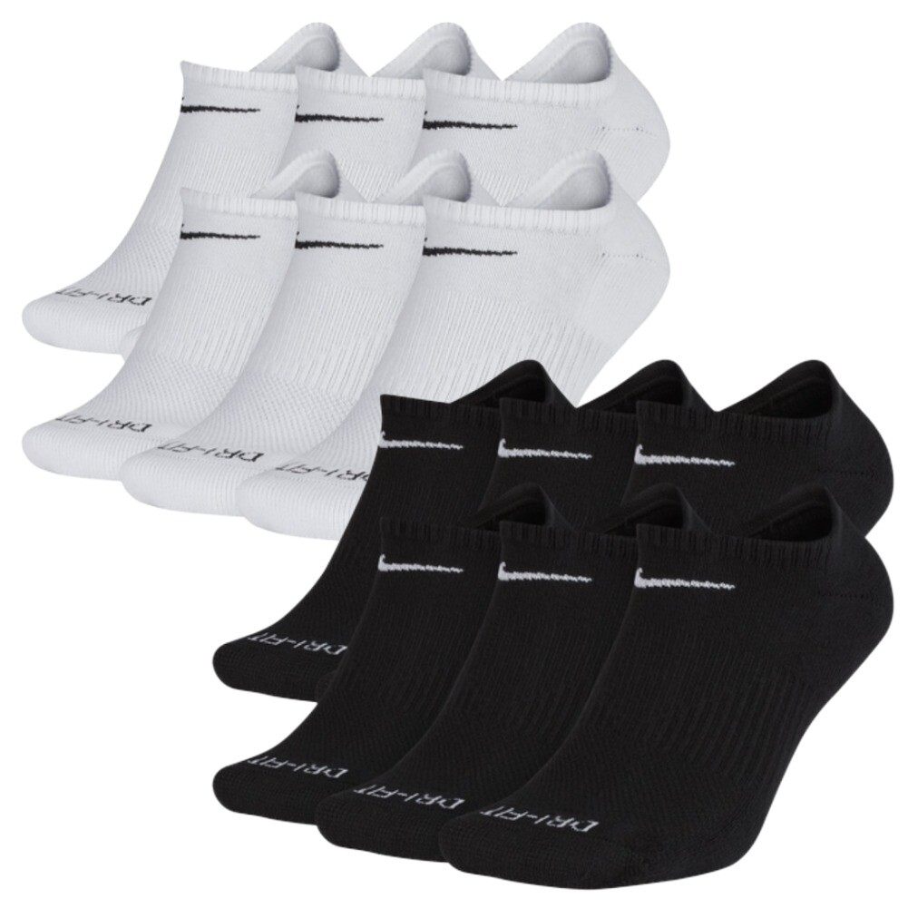 Nike Men's Socks Athletic Everyday Plus Training Cushioned Dri-Fit No-Show Socks
