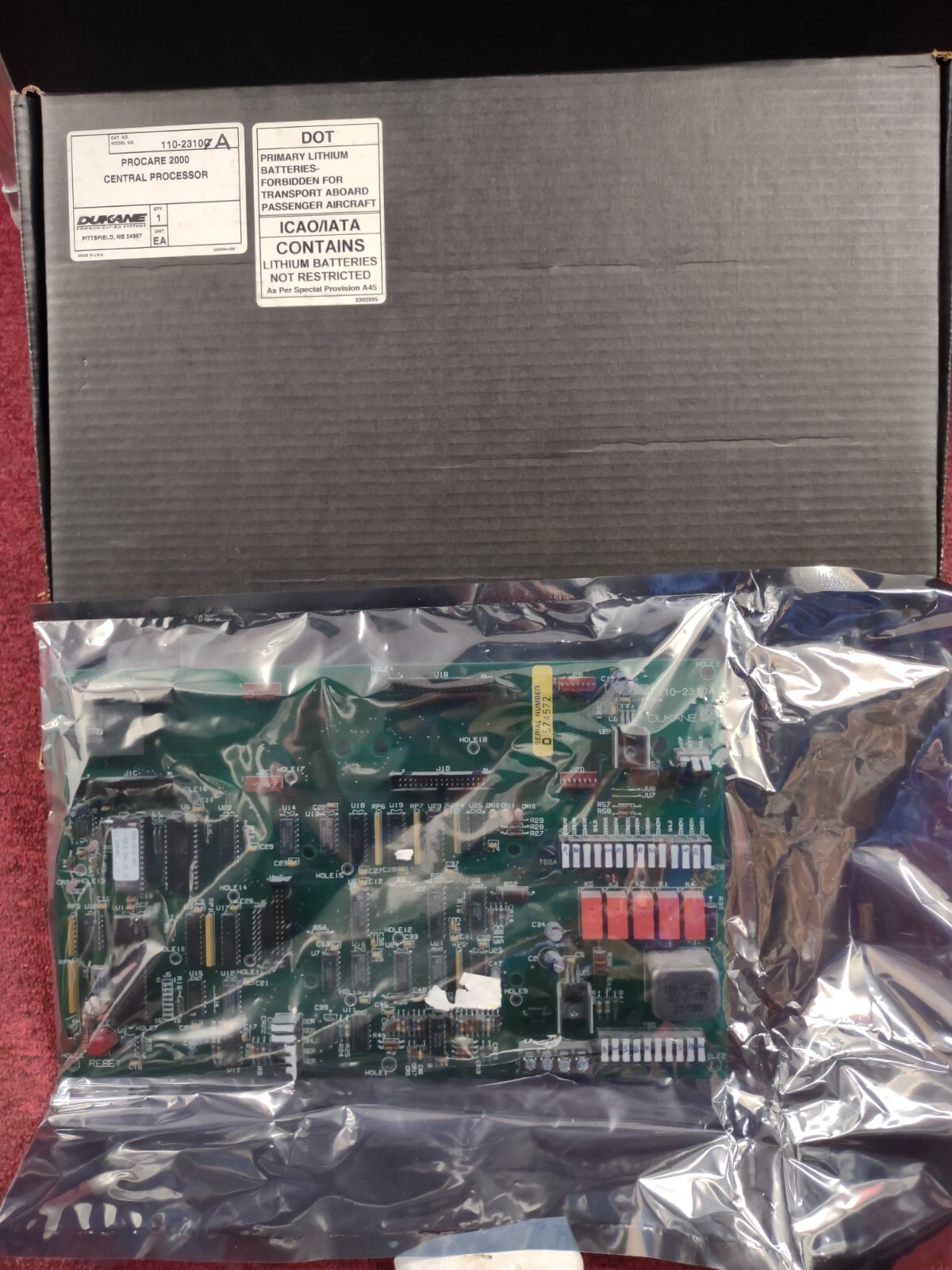 Dukane Procare 2000 Central Processor 110-2310A