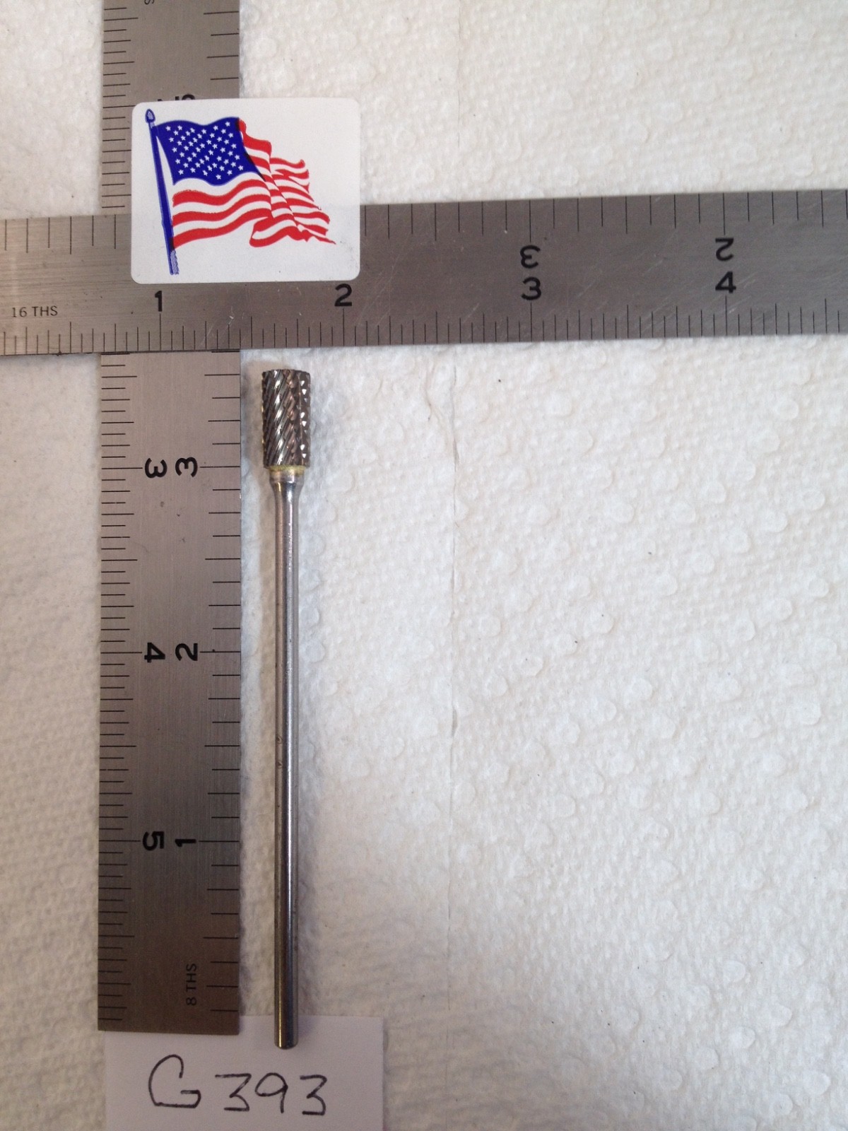 1 NEW FALCON / SGS 1/8" SHANK CARBIDE BURR. SA-51 LONG. DOUBLE CUT USA (G393)