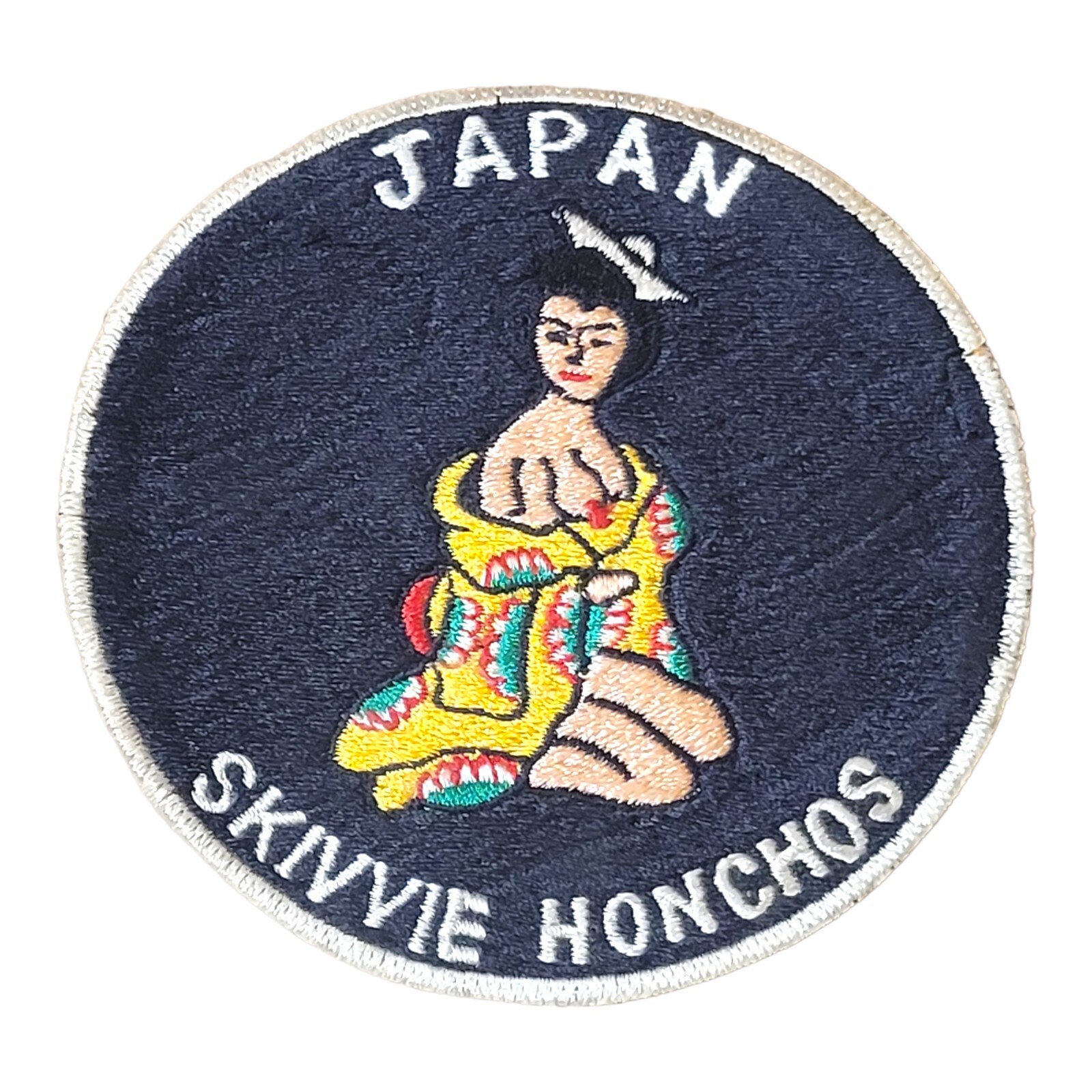 RARE WW2 Era Jacket Patch Risqué Naughy Japan Skivvie Honcho Pacific Theater WWI