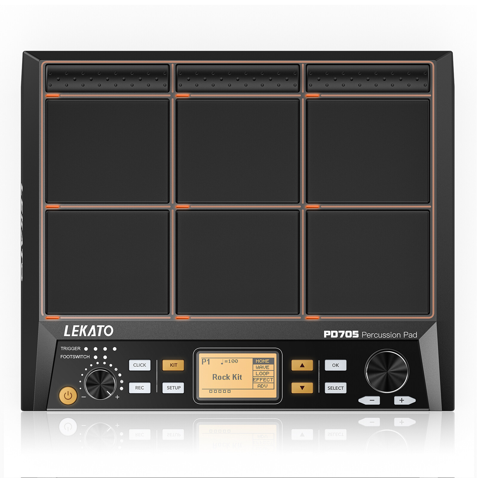 PD705 Percussion Pad 9-Trigger Sample Multipad Tabletop Electric Drum USB MIDI