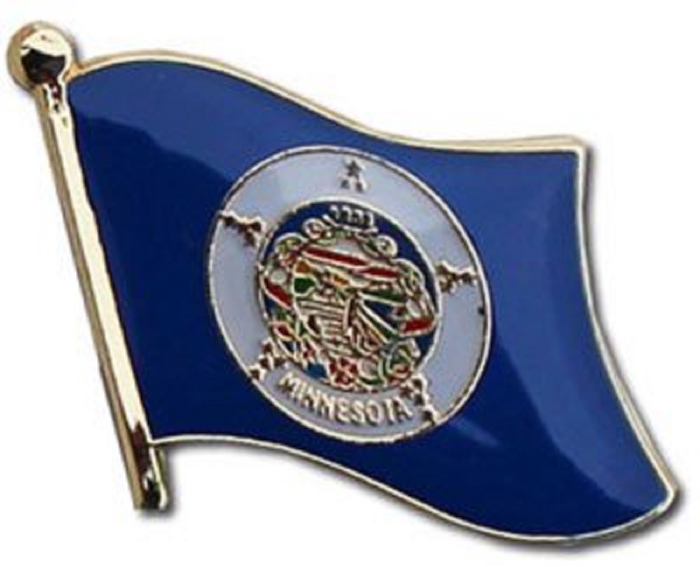 State of Minnesota MN Flag Bike Motorcycle Hat Cap lapel Pin