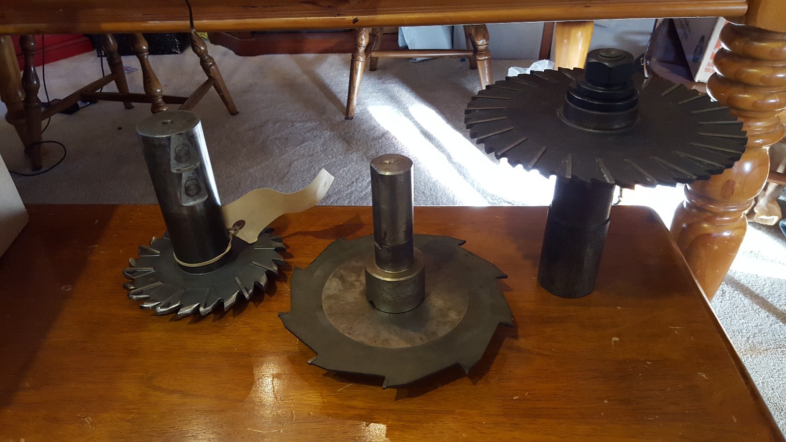 Slotting Cutter w/ holders Arbor Saw Blades  LOT of 3  6" x .3125  .190R
