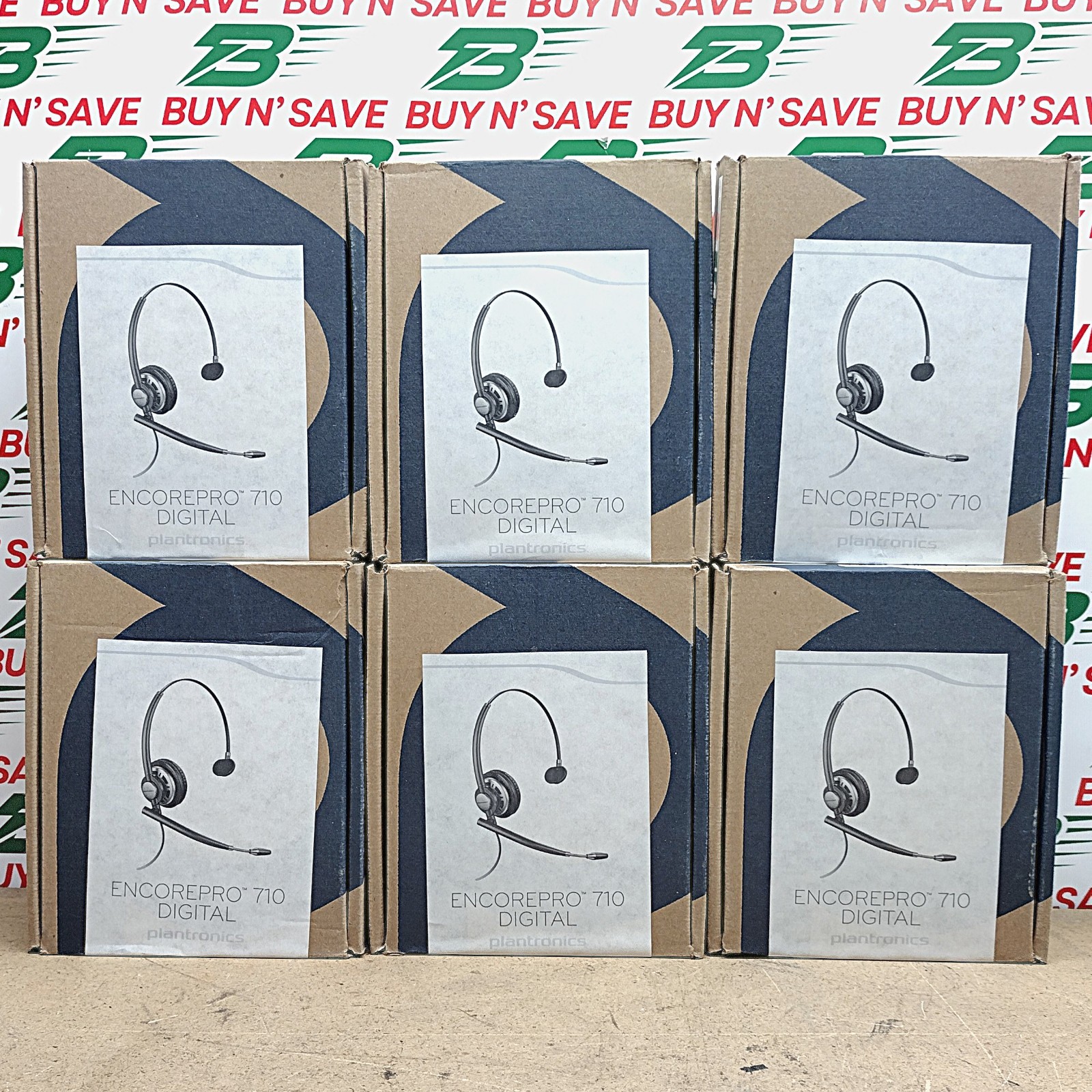 Lot of 6- Plantronics HW710D Encore Pro 700 Headset 78715-101 - Open Box