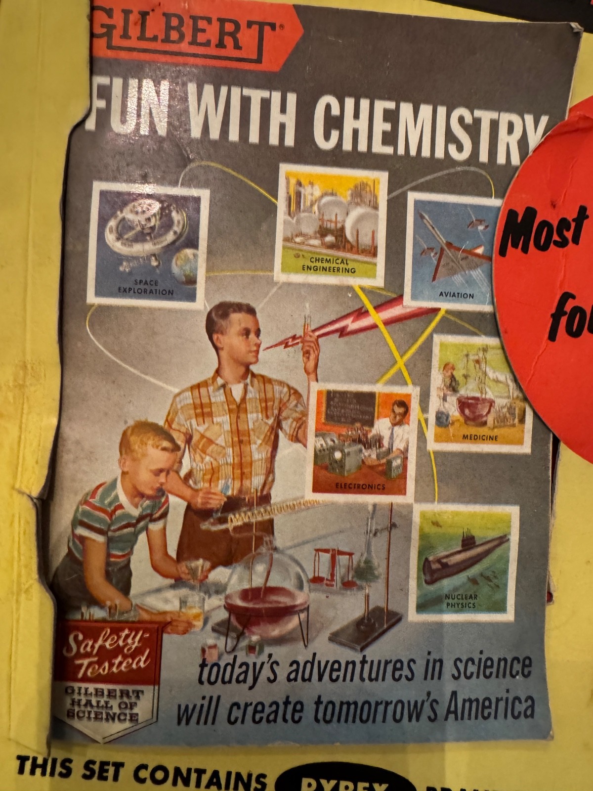 VTG Gilbert chemistry science experiment lab 12014 gatefold 1950s INCOMPLETE