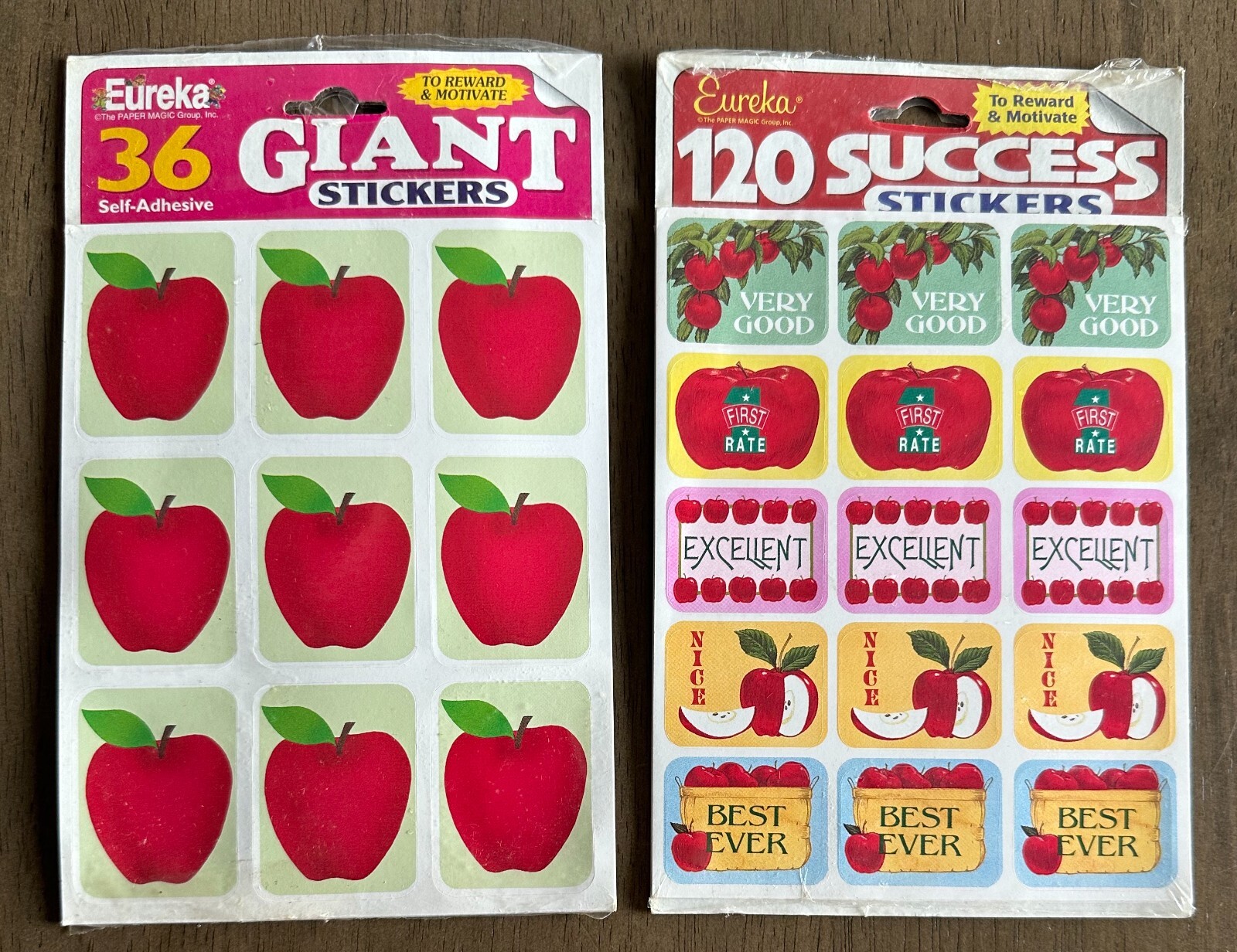 Vintage Eureka School Class Reward Stickers 2 packs NEW