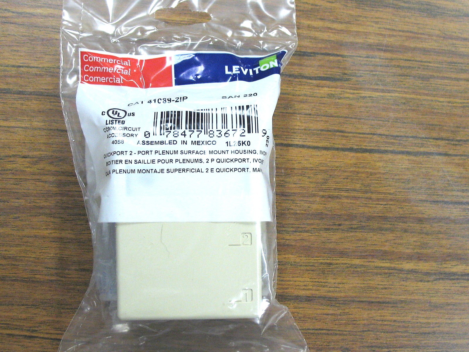 LEVITON Ivory QuickPort 2 Port Surface Mount Housing 41089-2IP New NIP