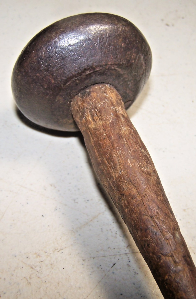 Antique Macadamizing Knapping Napping Hammer ( all original )Pre Civil War Era )