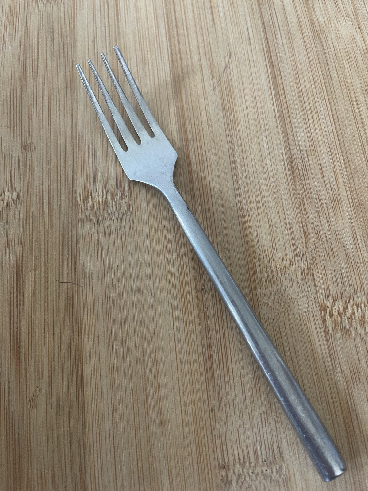 CUBED Handle Forged Satin Stainless SALAD FORK 6.5”