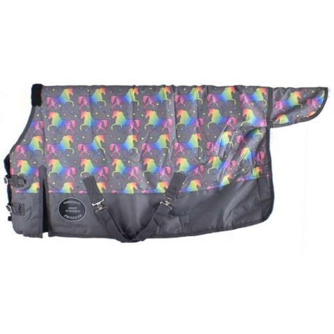 36" - 40" unicorn print  1200d miniature horse/foal turnout blanket