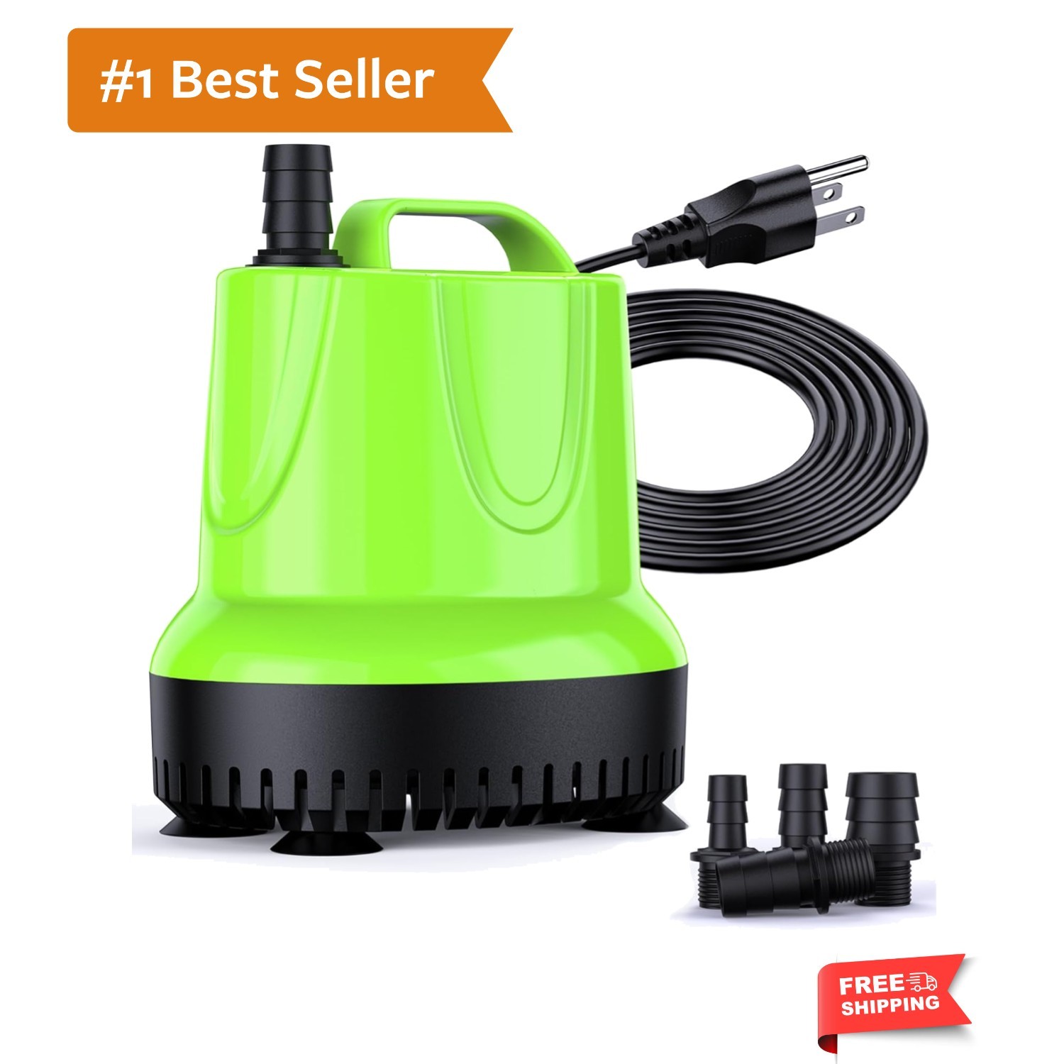 Fountain Submersible Water Pump: 660GPH 40W Small Sump Pump - Pond Pump for O...