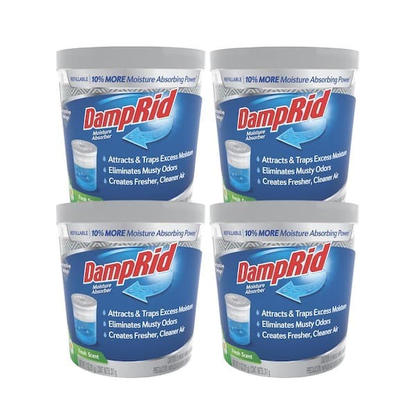 (4-Pack) Damprid Fresh Scent Moisture Absorber Odor Remover 11 Oz.