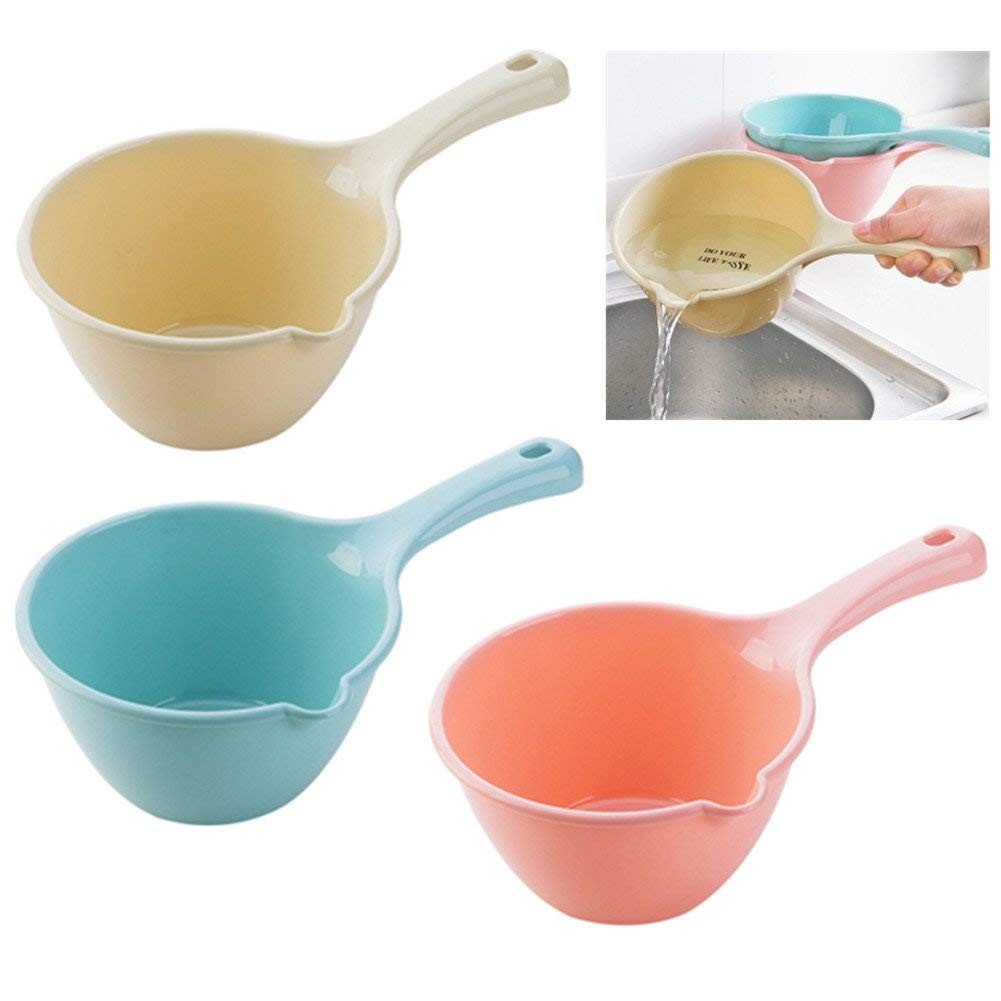 3PCS Plastic Bathing Ladle Spoons Kitchen Accessories Bathroom Water Scoop Cu...