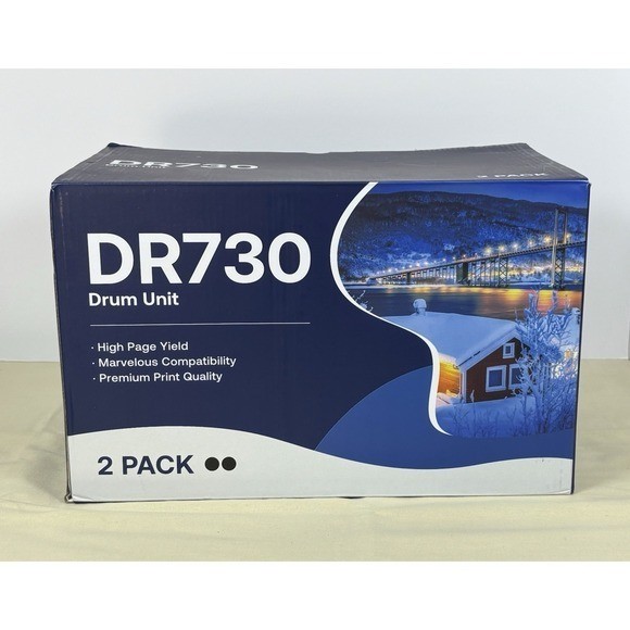 Brother DR730 Drum Unit 2 Pack High Page Yield Compatible Premium Print Quality