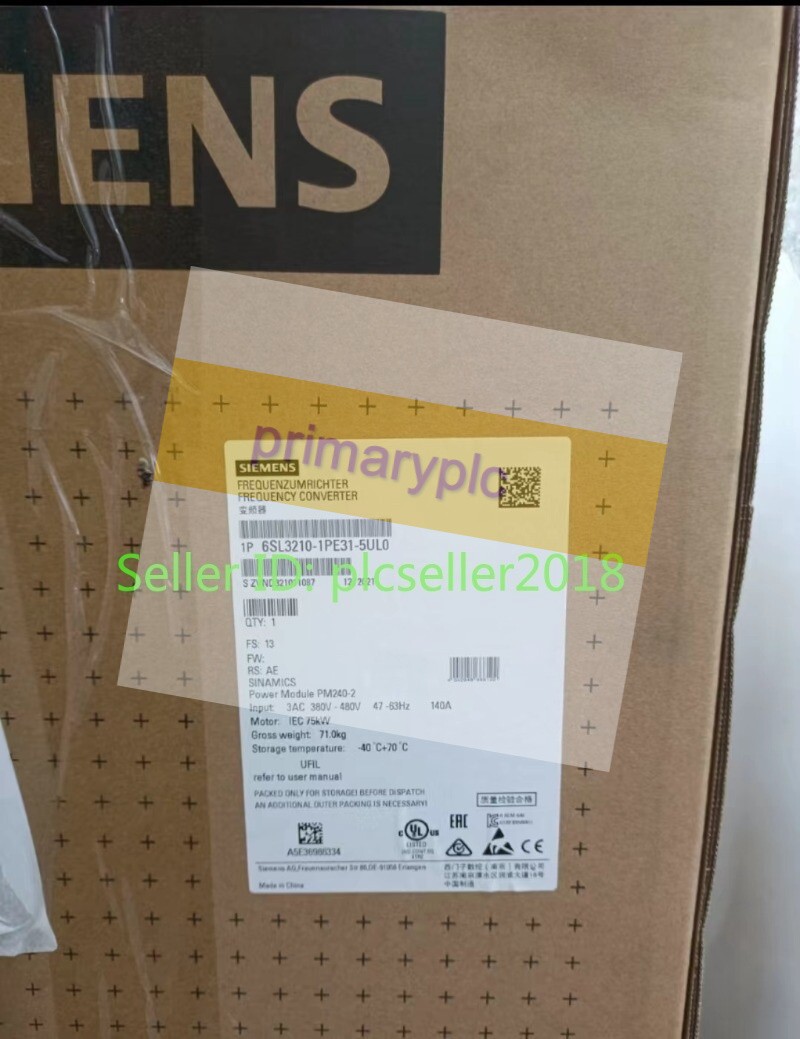 1 PC NEW Siemens Frequency Converter 6SL3210-1PE31-5UL0 UPS or FedEx