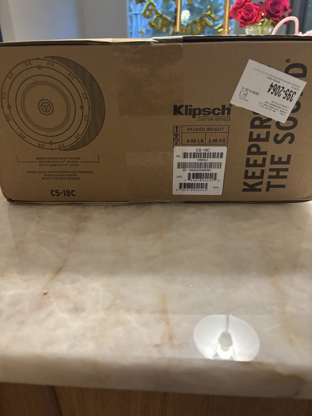 Klipsch 8" In Ceiling Speaker CS-18C Black White Grill Paintable