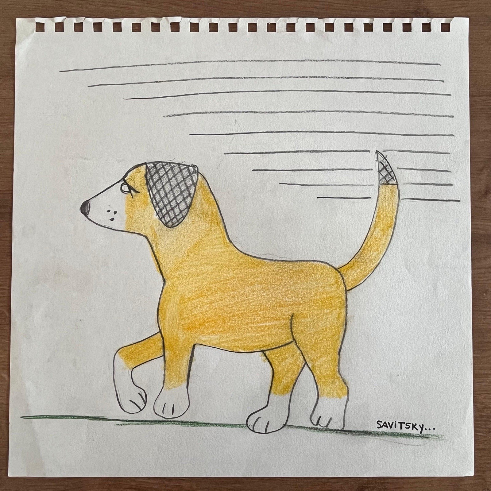 John Savitsky  Drawing on paper (Handmade) signed and stamped