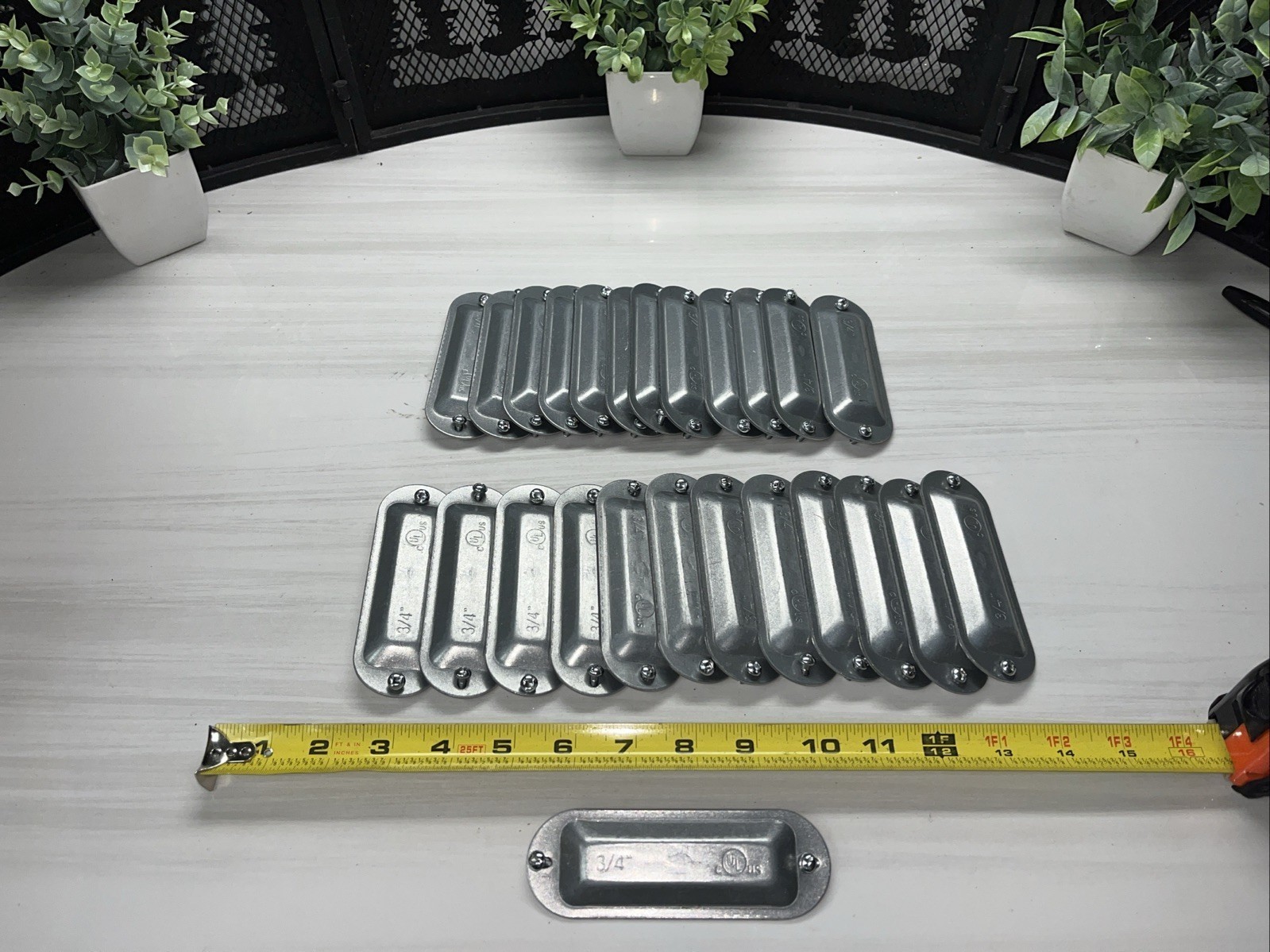25 QTY! BULK LOT- 3/4” Body Conduit Access Cover Steel — NEW
