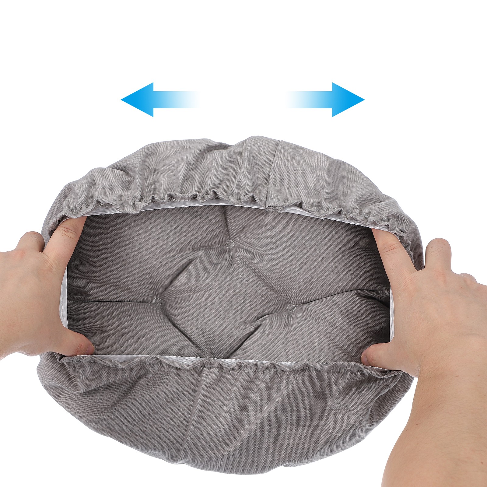 2Pcs Bar Stool Cover 12" Elastic Bar Stool Seat Covers, Gray