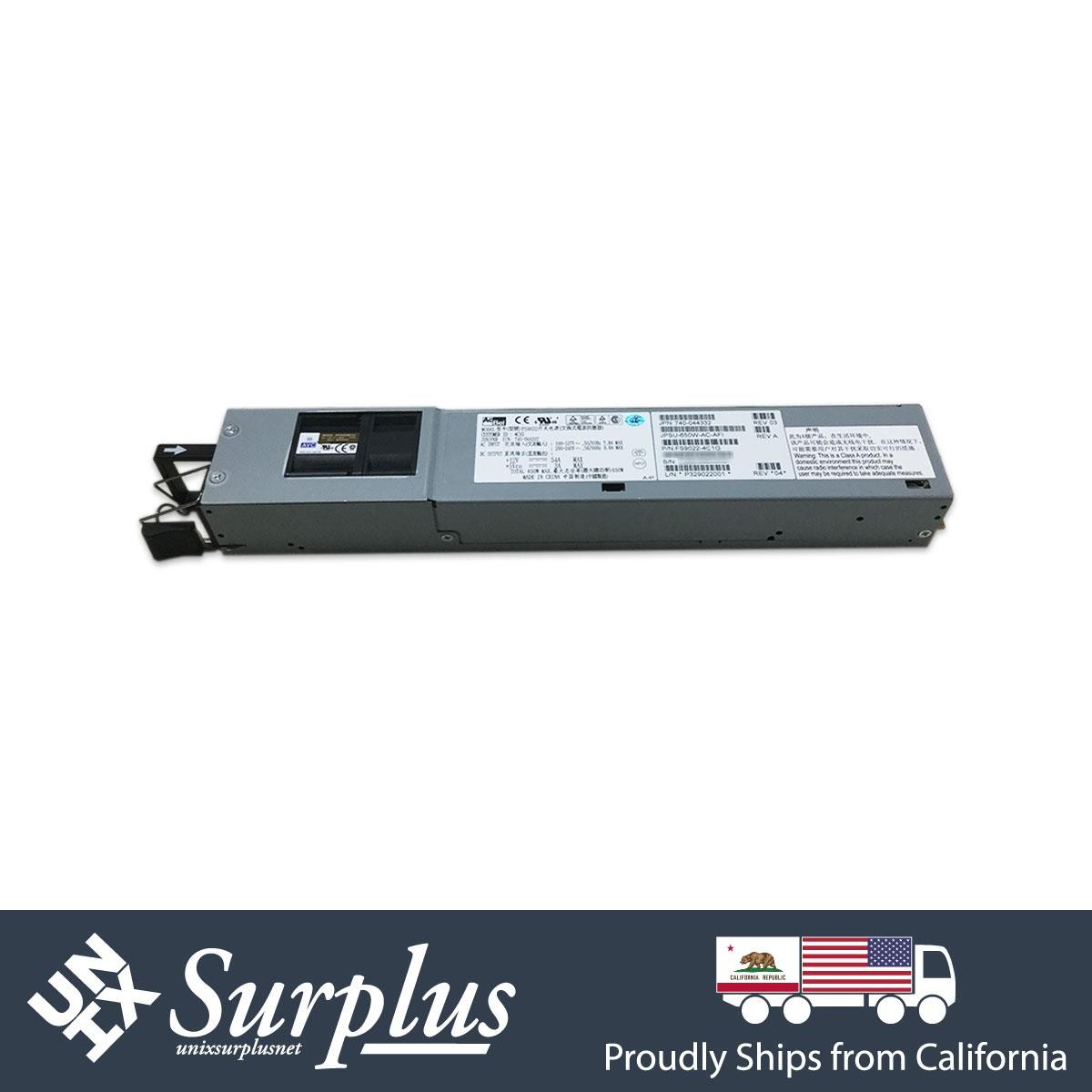 650W Power Supply JPSU-650W-AC-AFI AcBel Juniper EX4550 QFX5100 Hot-Swap PSU