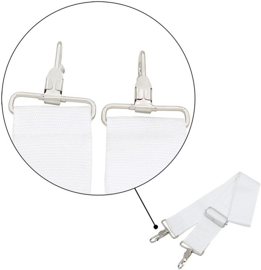 Drum Strap - Adjustable Nylon White Snare Military Drum Sling