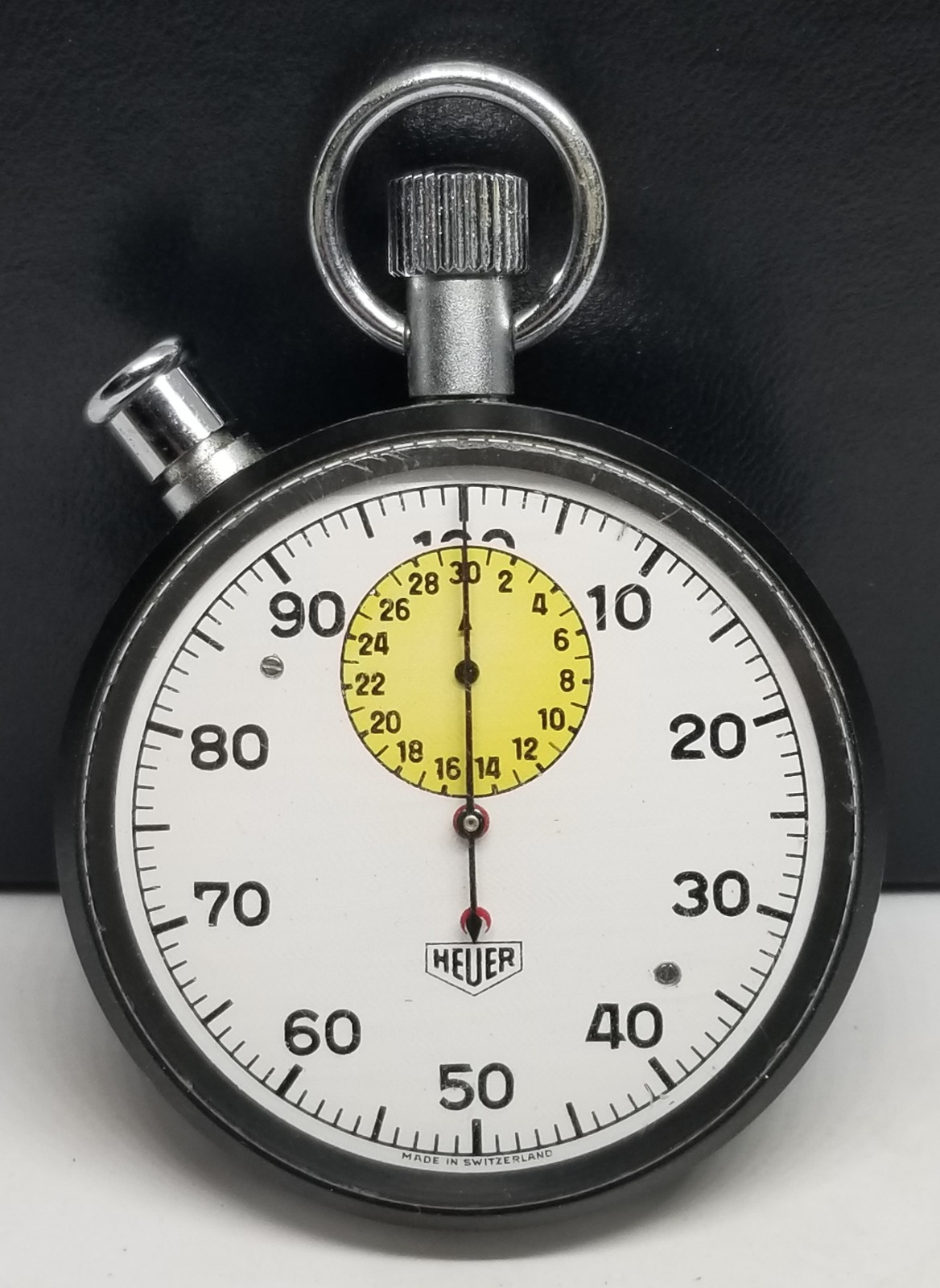 J0262 Heuer Leonidas Split Second? Stop Watch, 15 Jewels, Working.