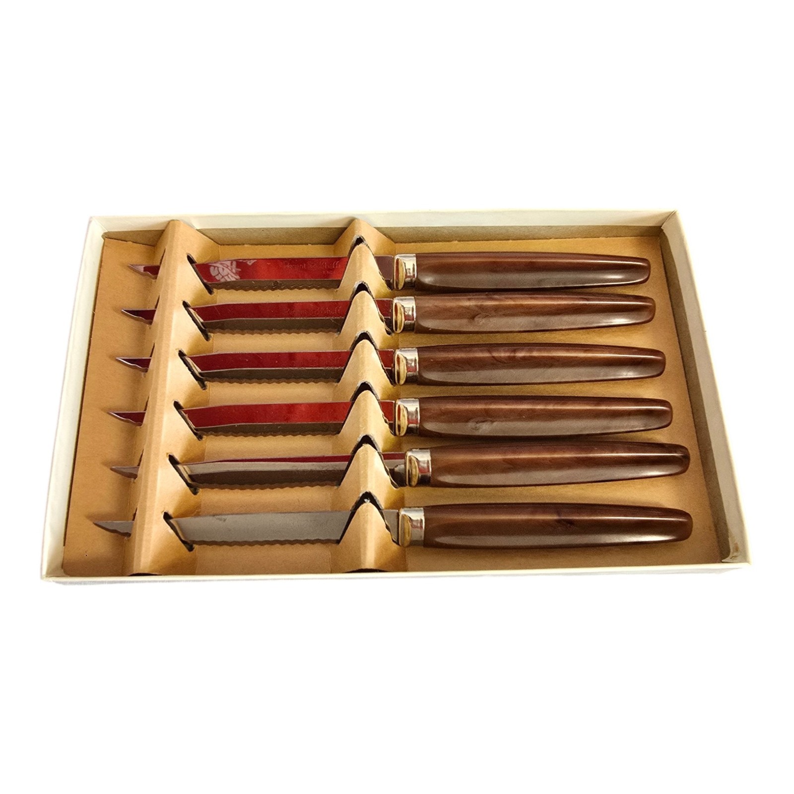 Vintage Regent Sheffield Stainless England 6 Piece Steak Knife Set Forever Sharp